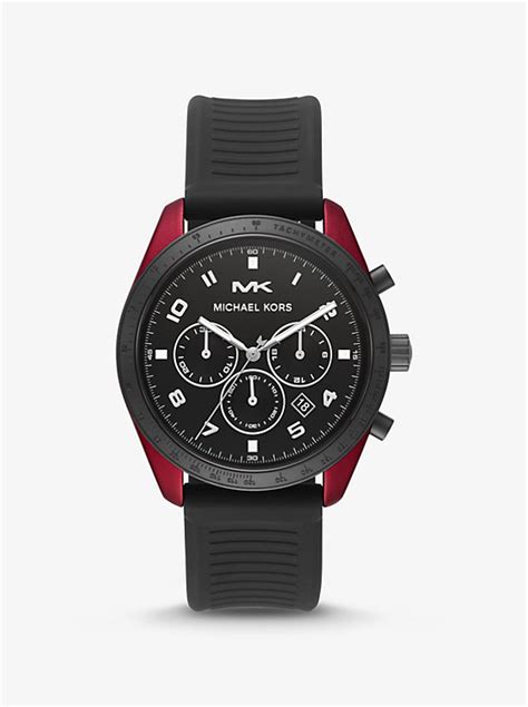 michael kors keaton watch|Oversized Keaton Coated Stainless Steel and Silicone Watch.